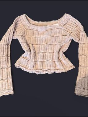 Pink Rose Light Blush Knit Top